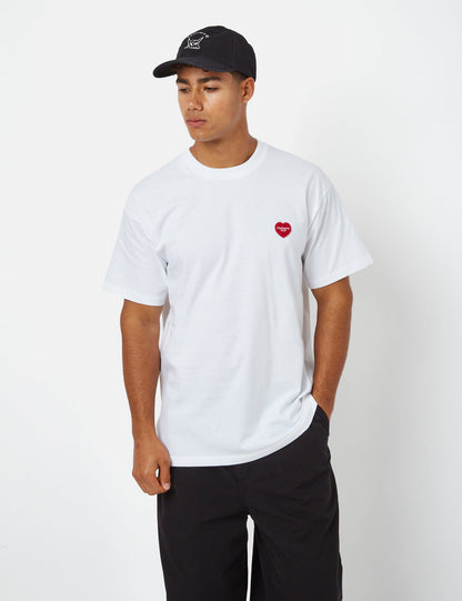 T-shirt Double Cœur (Bio) - Blanc