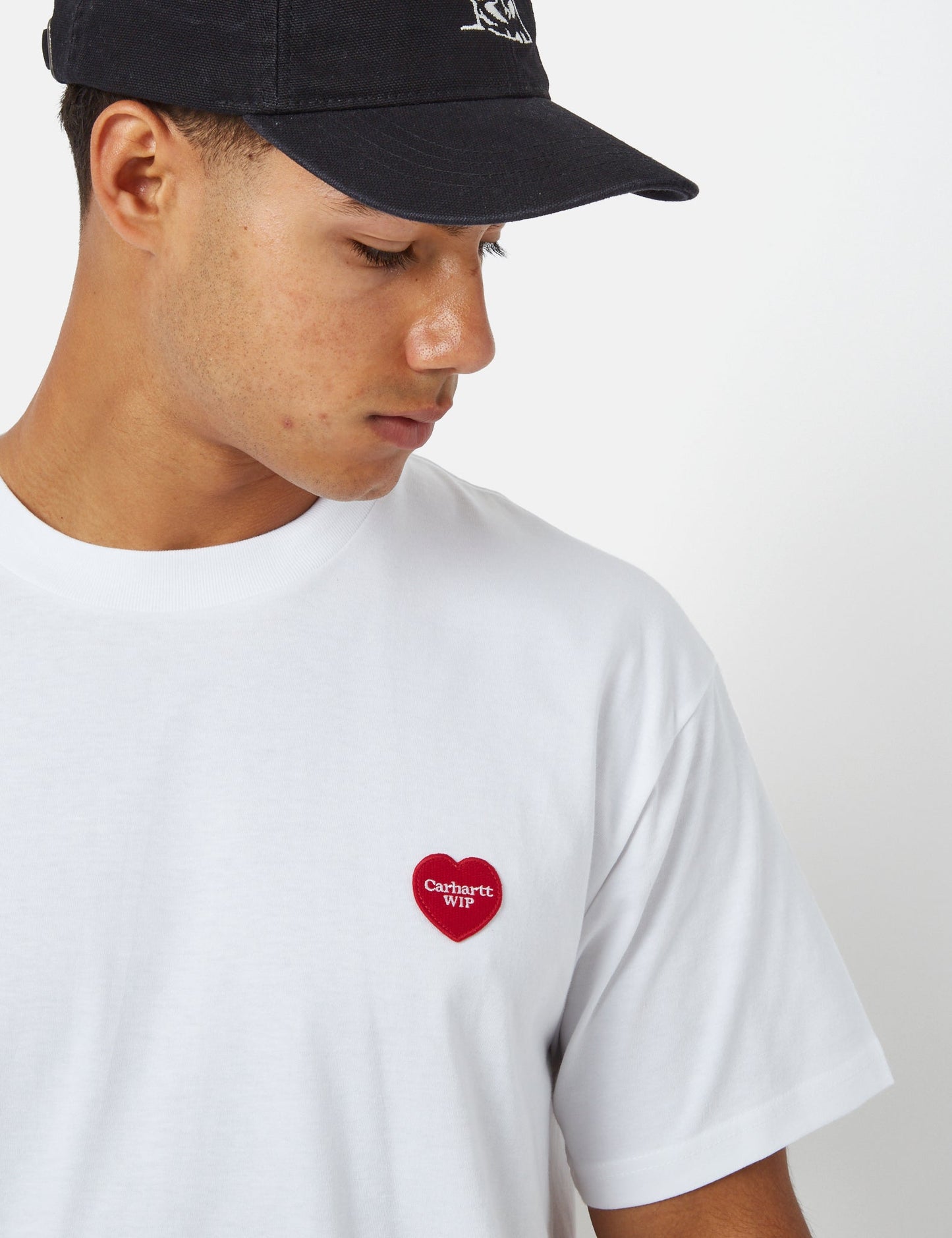 T-shirt Double Cœur (Bio) - Blanc