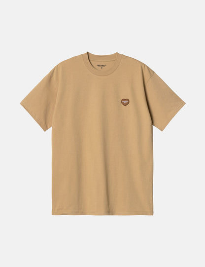 T-shirt Double Cœur (Bio) - Marron Hamilton Poussiéreux
