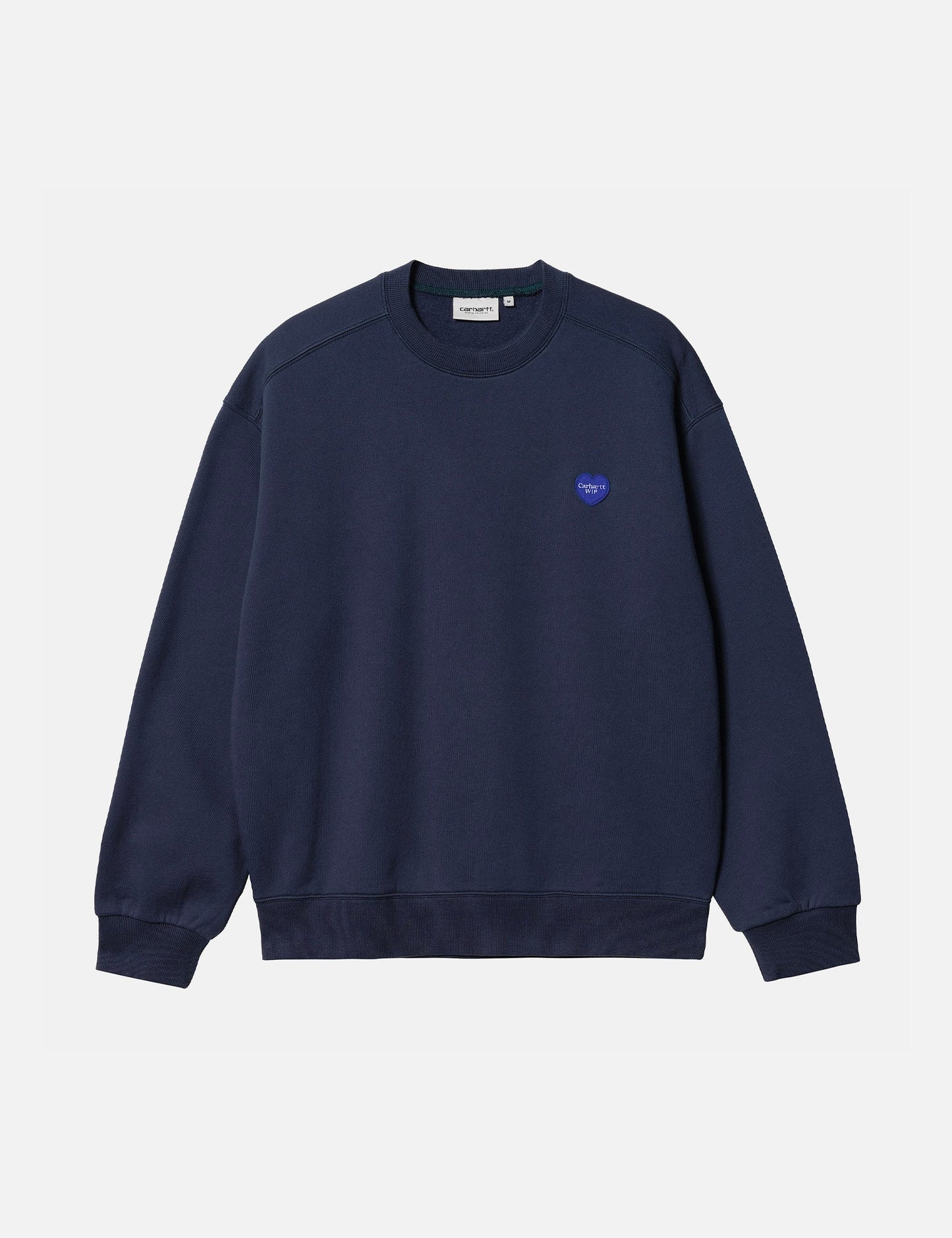 Sweat-shirt Cœur Brodée - Bleu
