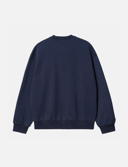 Sweat-shirt Cœur Brodée - Bleu
