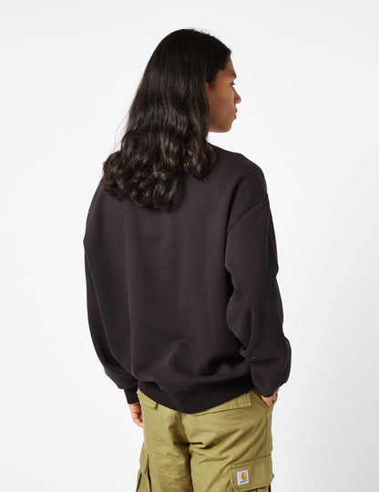 Sweat-shirt Cœur Brodée - Noir