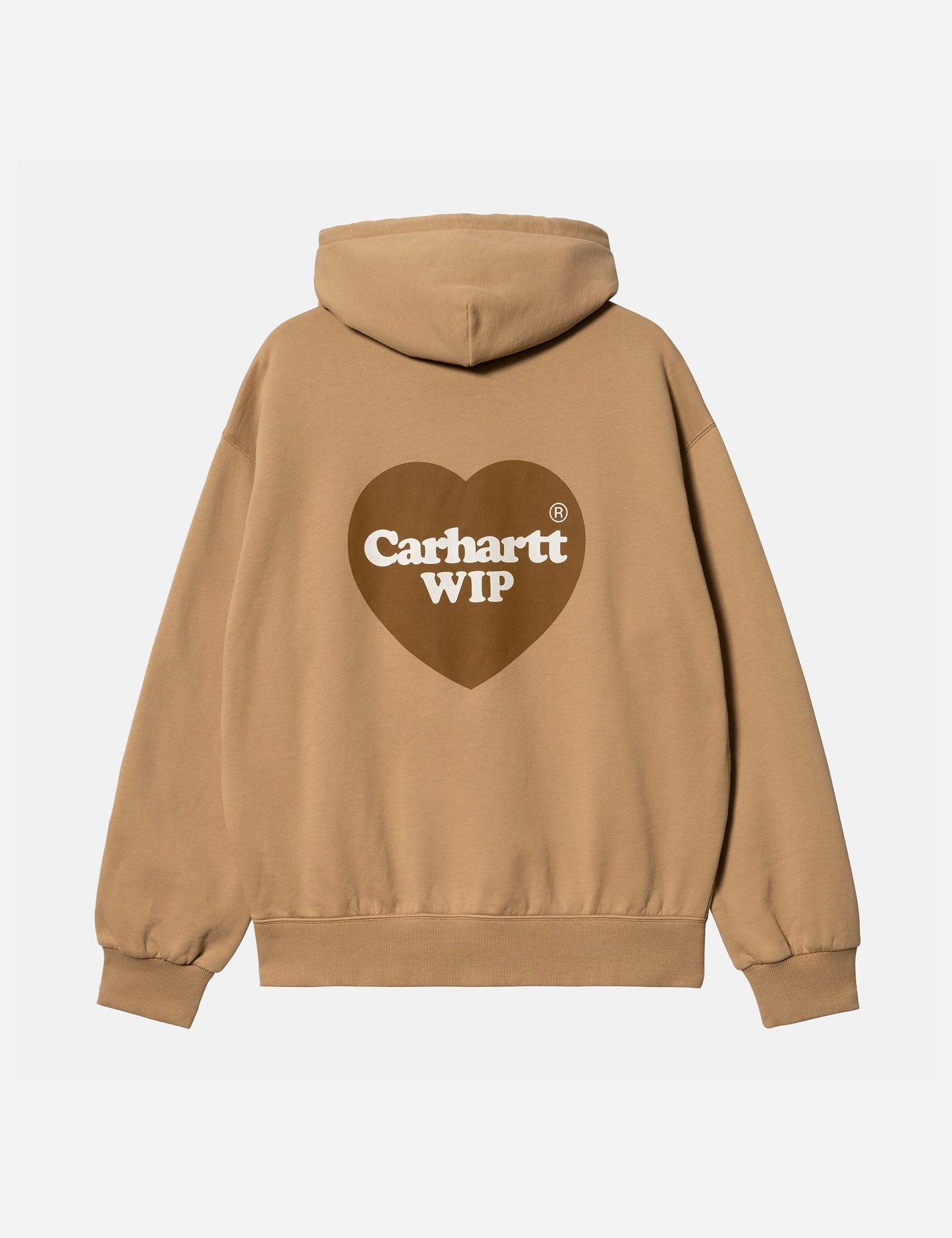 Sweat à capuche Heart Patch – Marron Hamilton Poussiéreux
