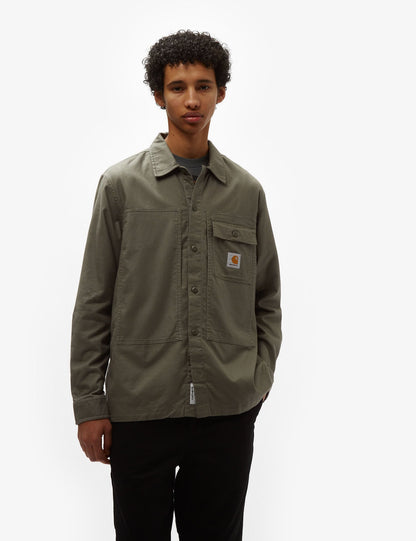 Chemise à manches longues Charter (ample) - Vert fumée