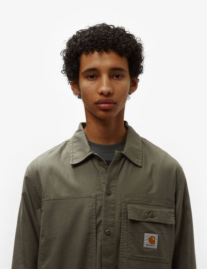 Chemise à manches longues Charter (ample) - Vert fumée