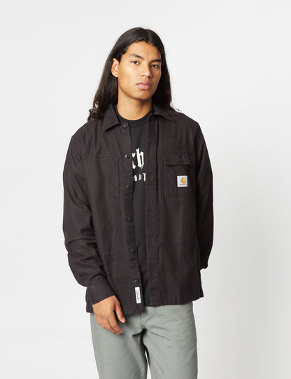 Chemise à manches longues Charter (ample) - Noir