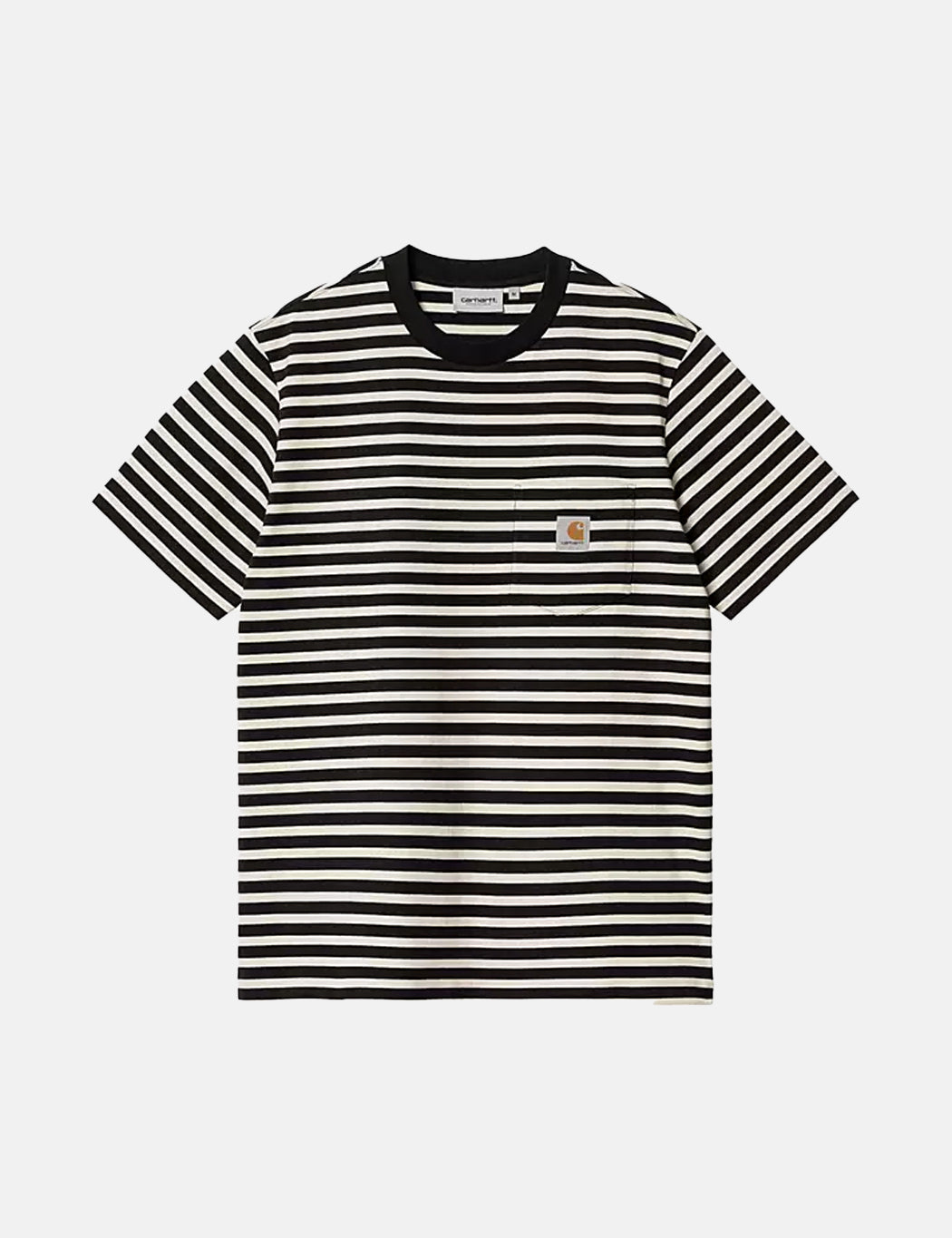 T-shirt Seidler Pocket (rayures Seidler) - Gris sel/Noir