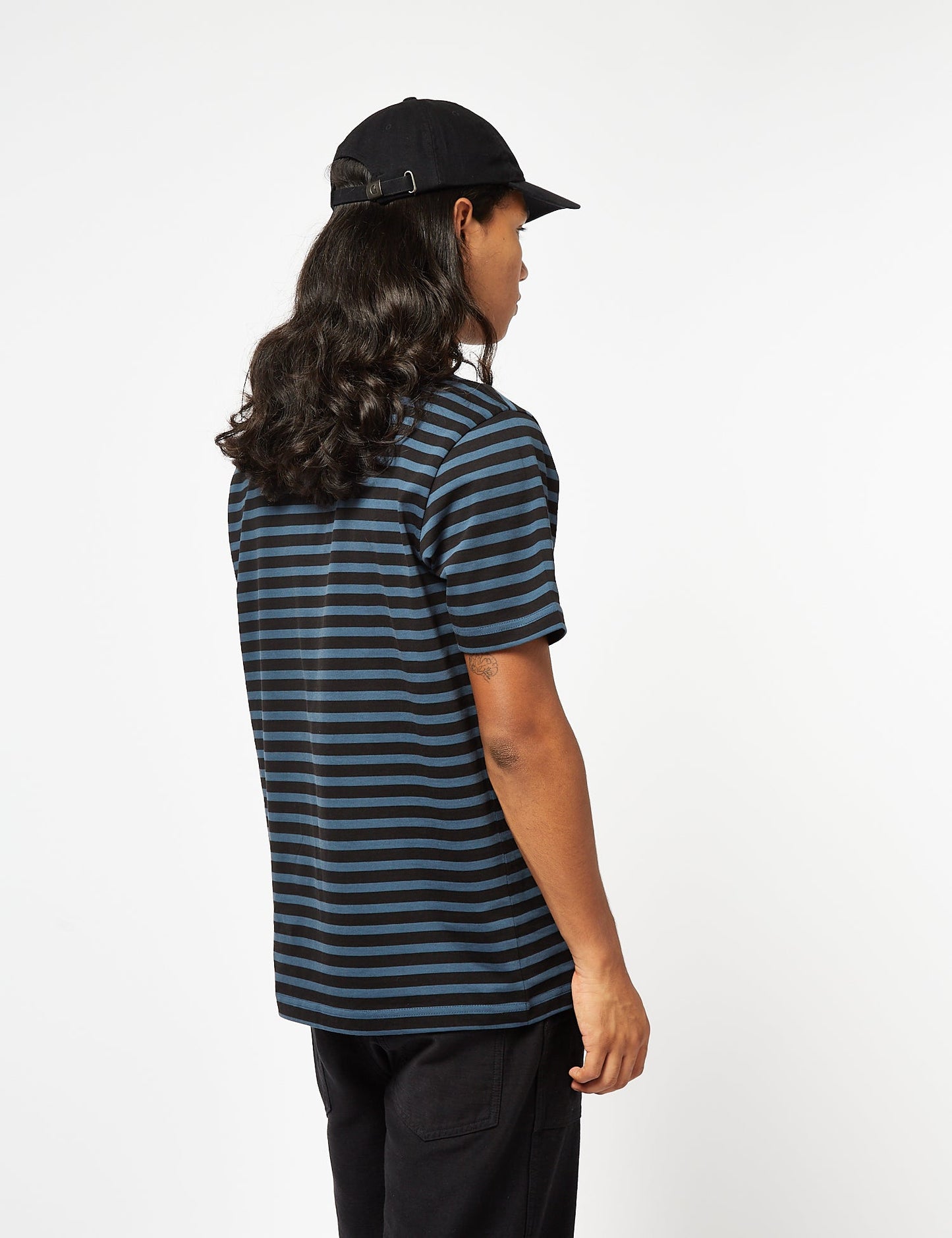 T-shirt Seidler Pocket (Seidler Stripe) - Bleu nuit/Noir