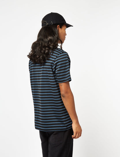 T-shirt Seidler Pocket (Seidler Stripe) - Bleu nuit/Noir