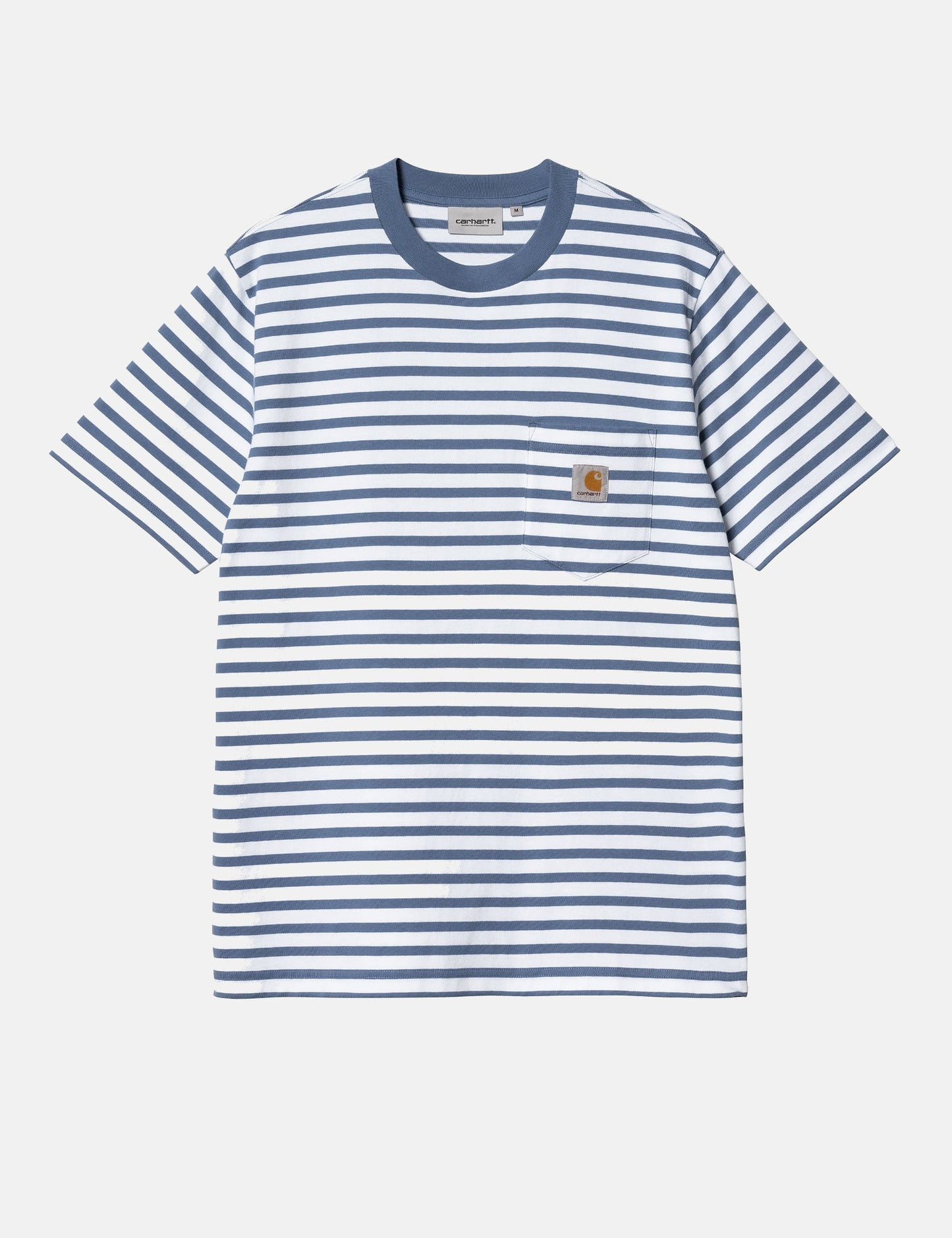 T-shirt Seidler à Poche Rayée - Bleu Sorrente