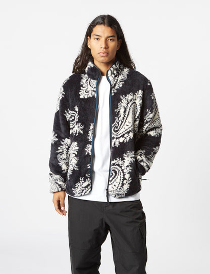 Veste polaire Jebson (grand imprimé Paisley) - Noir/Bleu foncé Squid
