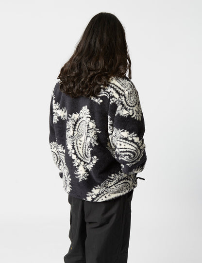 Veste polaire Jebson (grand imprimé Paisley) - Noir/Bleu foncé Squid