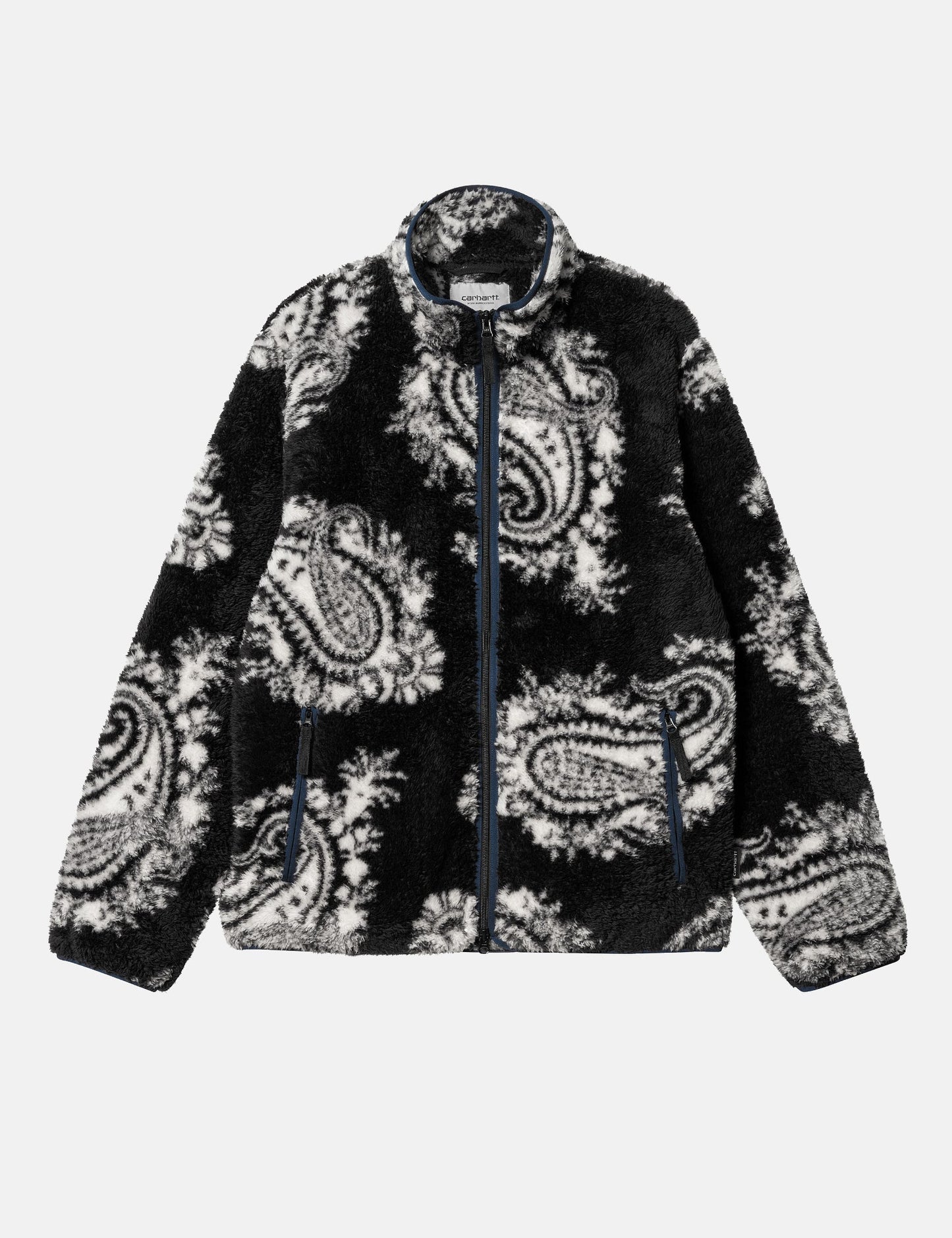 Veste polaire Jebson (grand imprimé Paisley) - Noir/Bleu foncé Squid