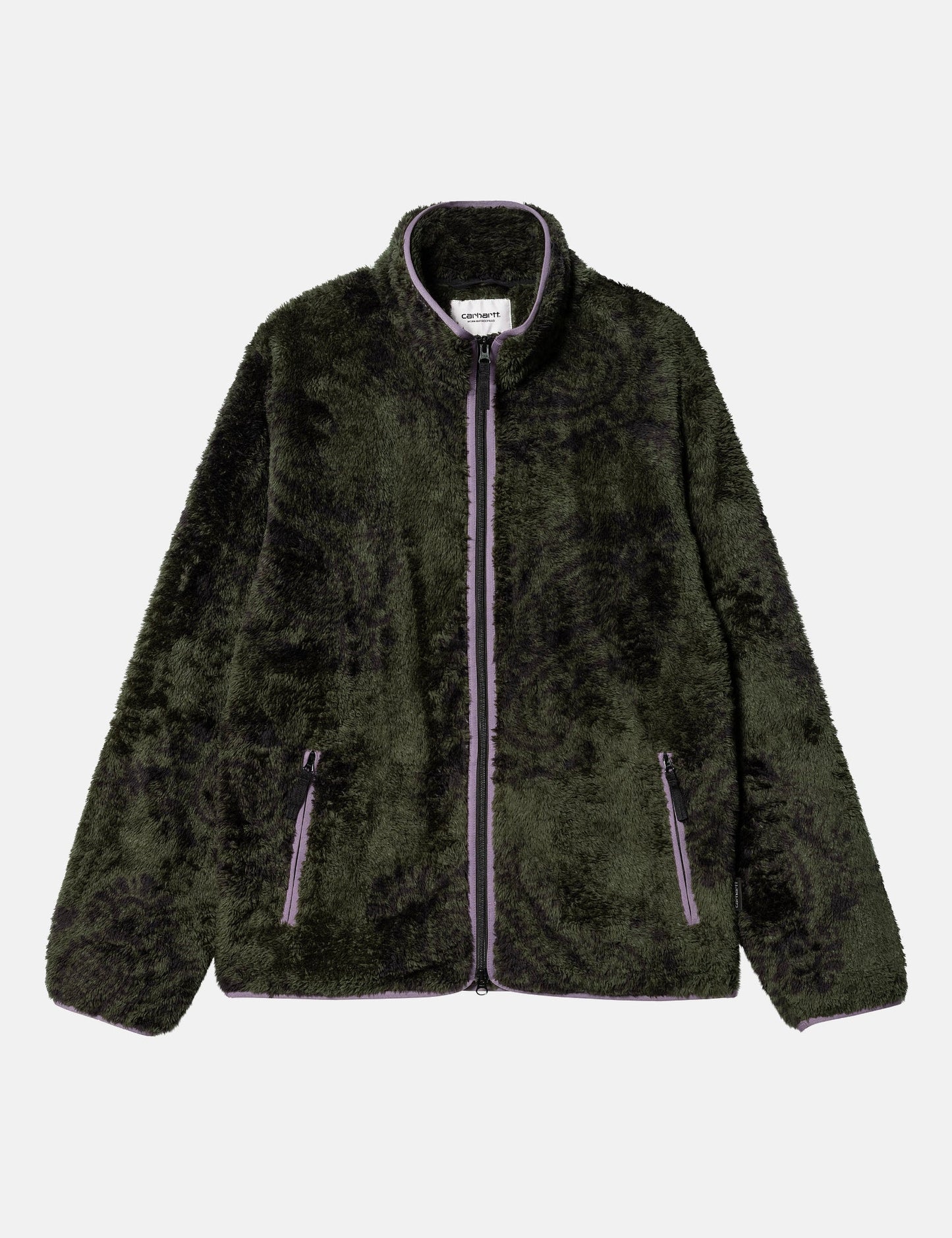 Veste de survêtement Jebson (grand motif cachemire) - Vert végétal/Violet vitreux