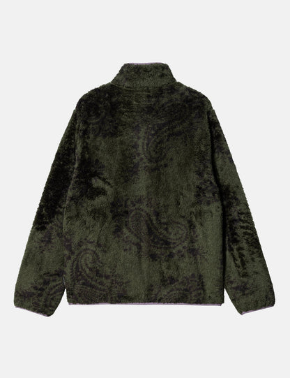 Veste de survêtement Jebson (grand motif cachemire) - Vert végétal/Violet vitreux