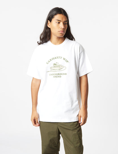 T-shirt Underground Sound (biologique) - Blanc