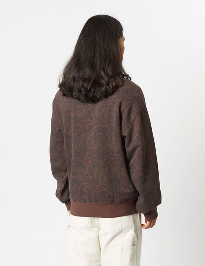 Sweat-shirt Paisley (Imprimé Paisley) - Marron Buckeye