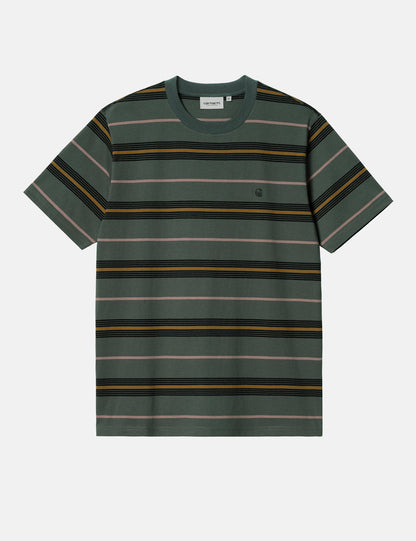 T-shirt rayé Haynes - Vert Jura