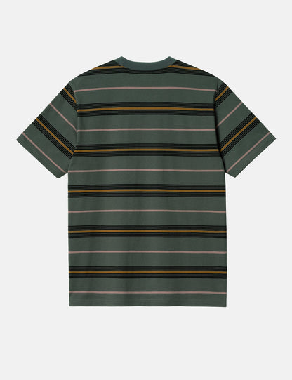 T-shirt rayé Haynes - Vert Jura