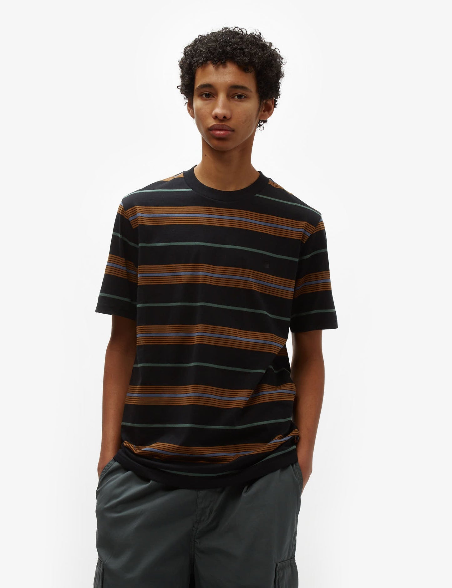T-shirt rayé Haynes - Noir