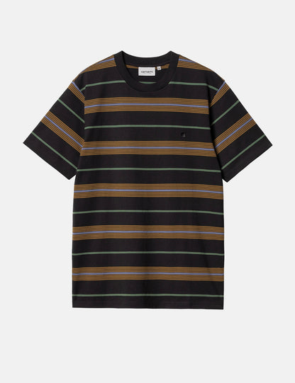 T-shirt rayé Haynes - Noir