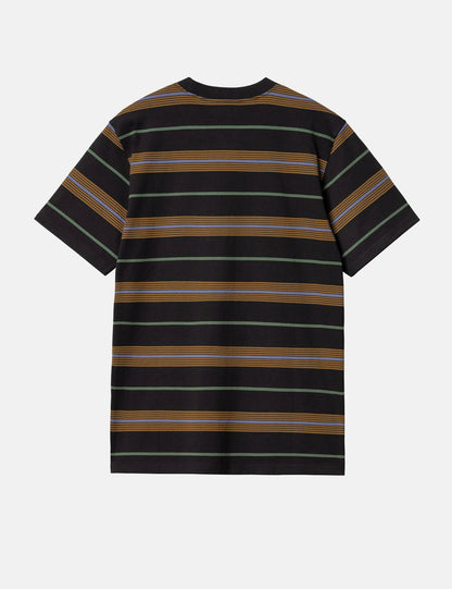 T-shirt rayé Haynes - Noir