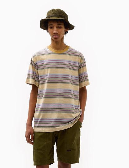 T-shirt Coby à rayures (ample) - Marron Bourbon
