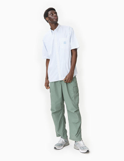 Chemise à manches courtes Linus rayée - Bleu délavé