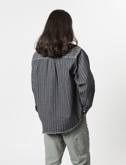 Surchemise Orlean Stripe (Popeline 100 % Coton) - Noir