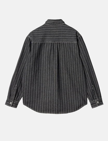 Surchemise Orlean Stripe (Popeline 100 % Coton) - Noir