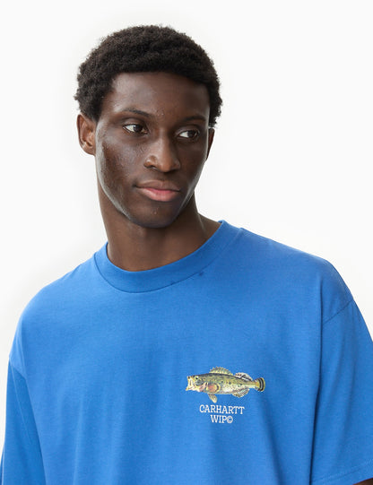 T-shirt poisson (coupe ample) - bleu Acapulco