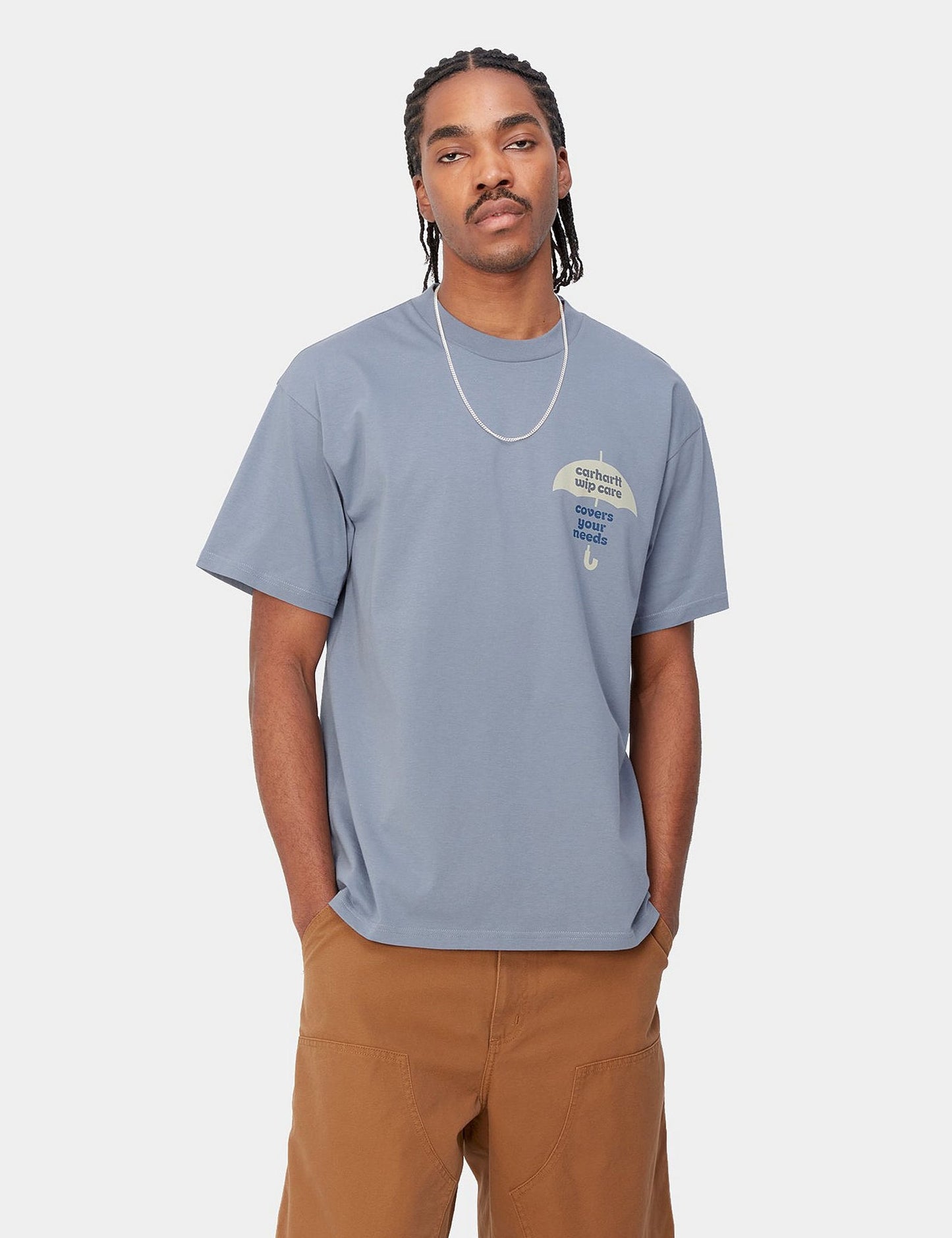 T-shirt ample – Bleu baie