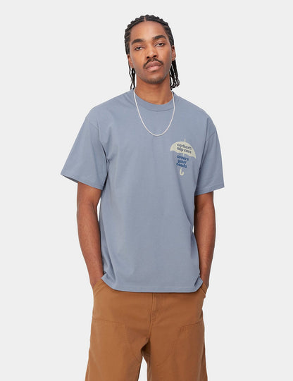 T-shirt ample – Bleu baie