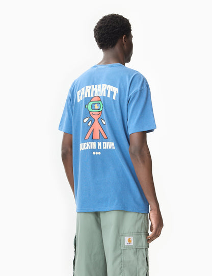 T-shirt Duckin' (ample) - Bleu Acapulco