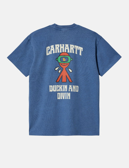 T-shirt Duckin' (ample) - Bleu Acapulco