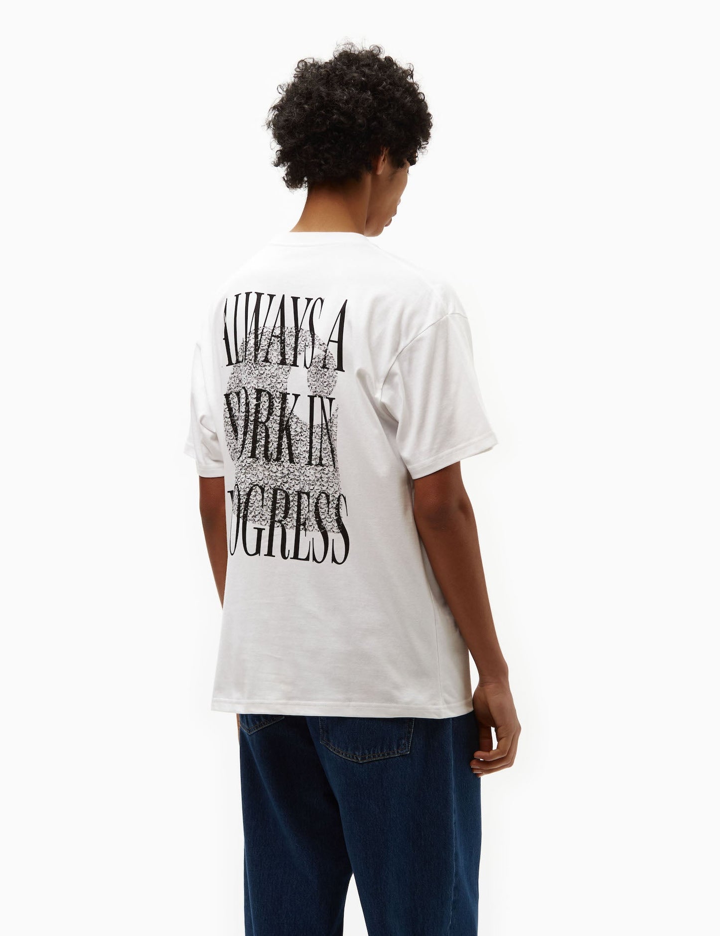 T-shirt Always a WIP (ample) - Blanc