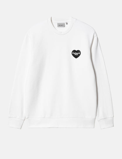 Sweat-shirt Bandana Cœur (ample) - Blanc