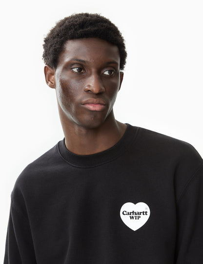 Sweat-shirt Bandana Cœur (ample) - Noir