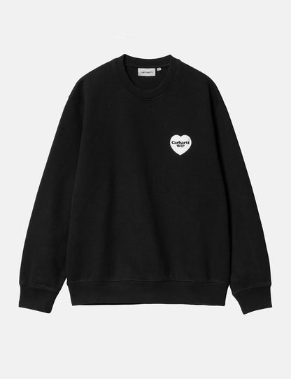 Sweat-shirt Bandana Cœur (ample) - Noir