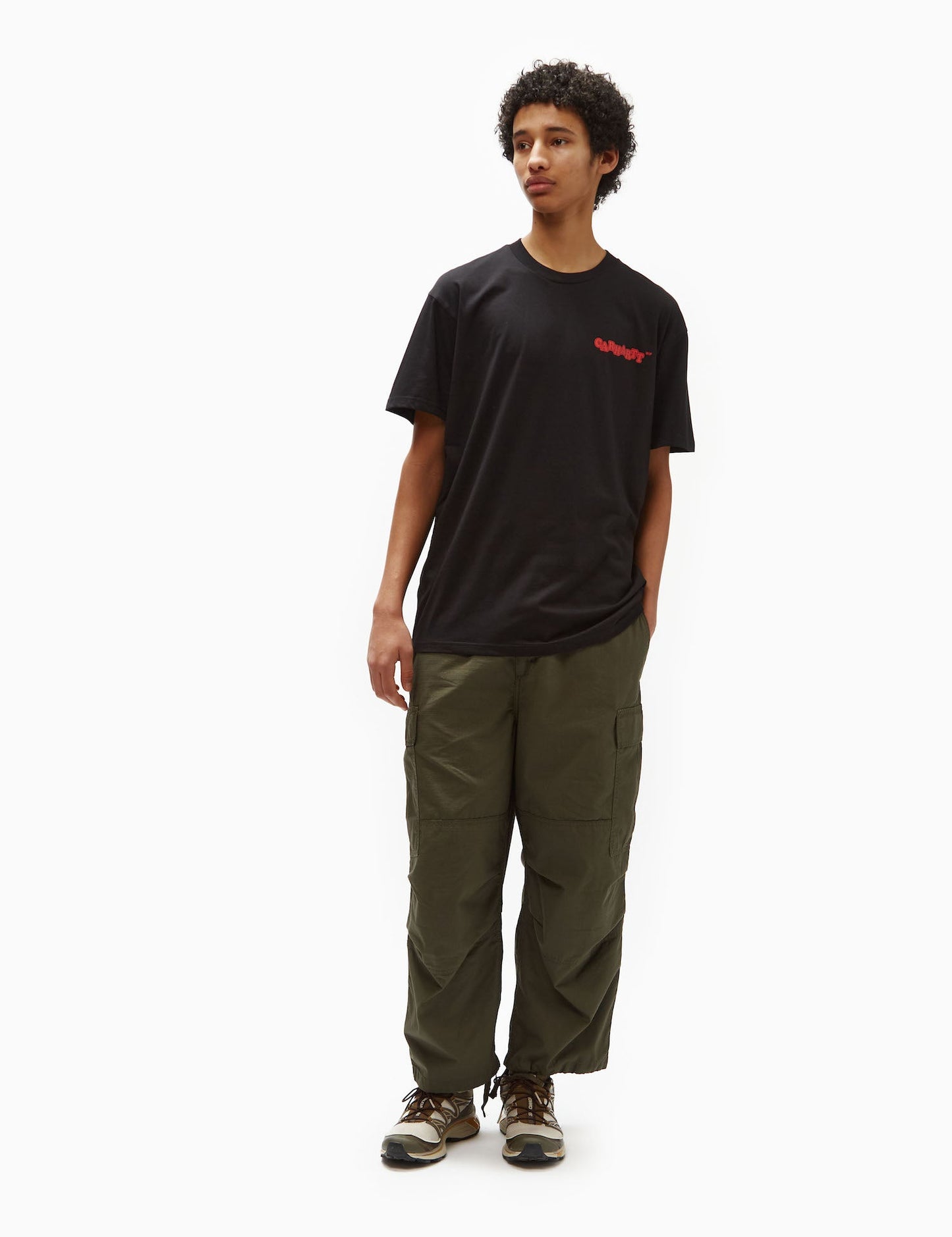 T-shirt Fast Food (ample) - Noir/Rouge