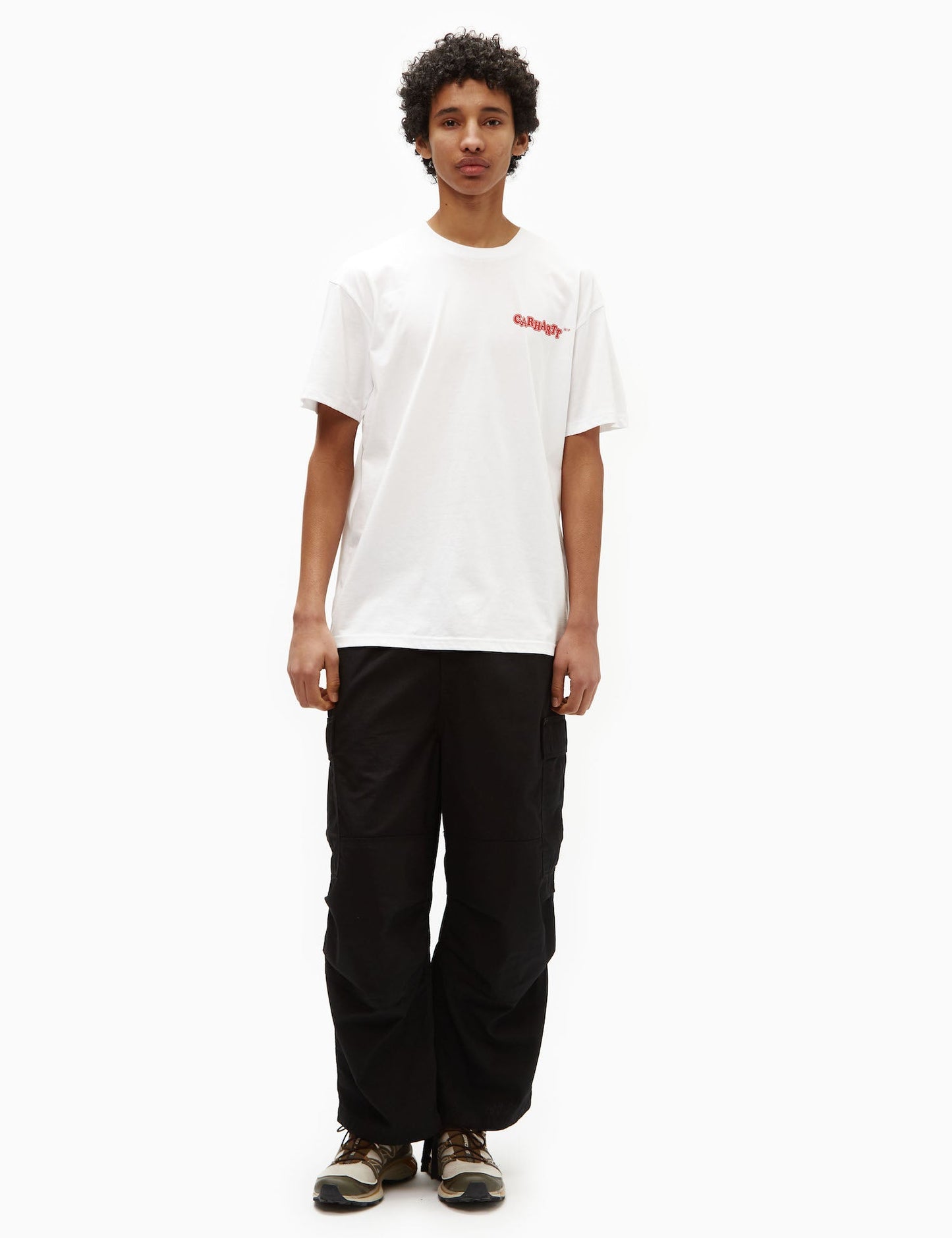T-shirt Fast-food (Ample) - Blanc/Rouge