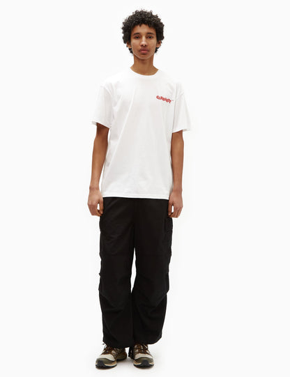 T-shirt Fast-food (Ample) - Blanc/Rouge