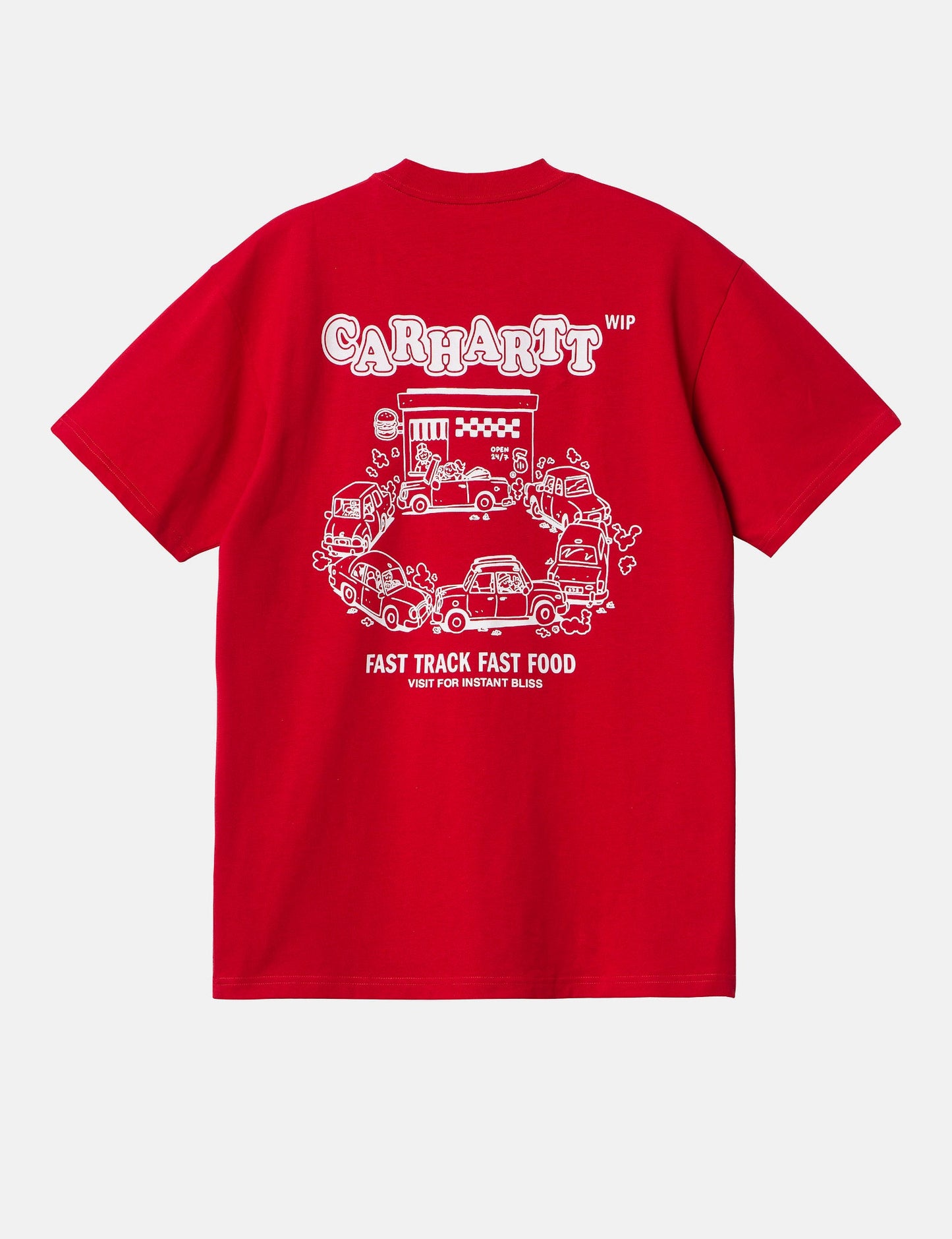 T-shirt Fast-food (ample) - Samba/Blanc