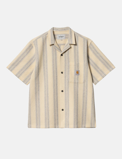 Chemise Dodson Rayée Manches Courtes - Naturel