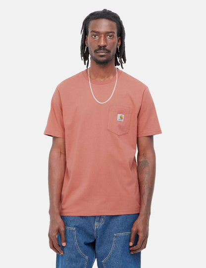 T-shirt à poche - Rose blush brumeux