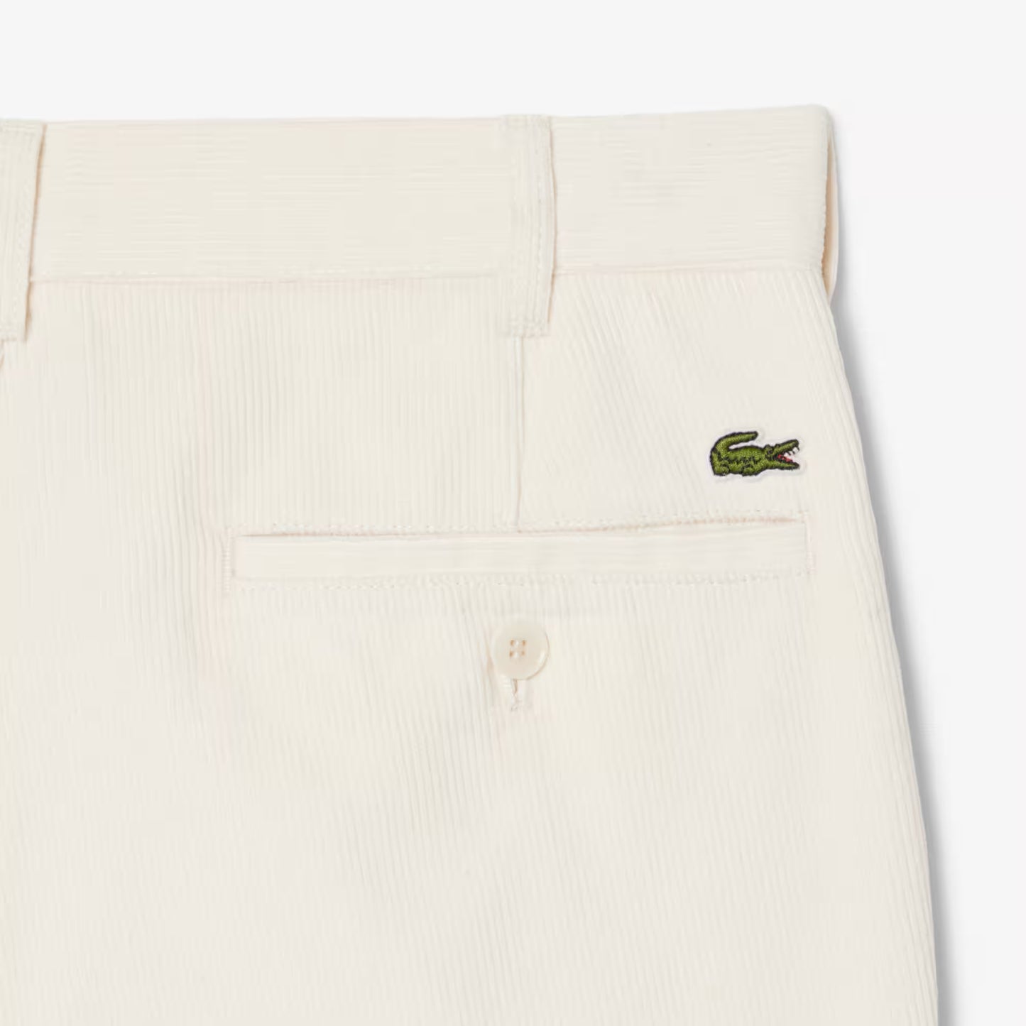 Pantalon Chino en Velours Côtelé Coupe Droite