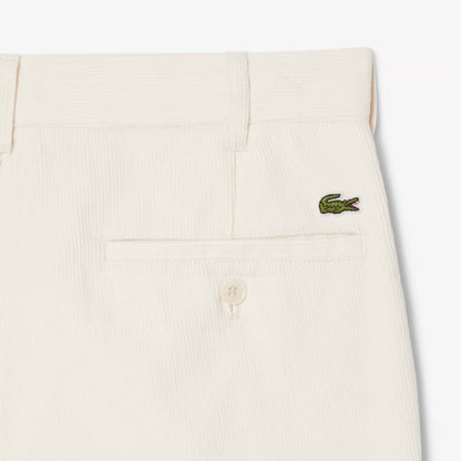 Pantalon Chino en Velours Côtelé Coupe Droite