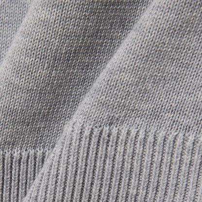 Pull en coton zippé à col montant
