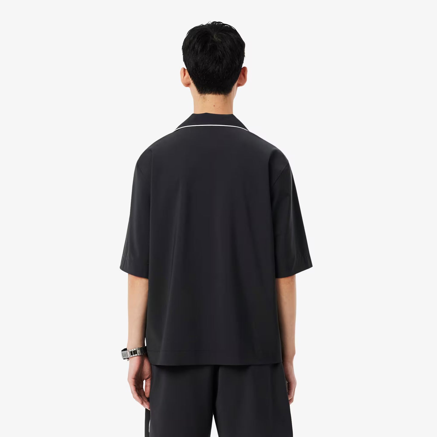 Chemise en laine à manches courtes coupe décontractée
