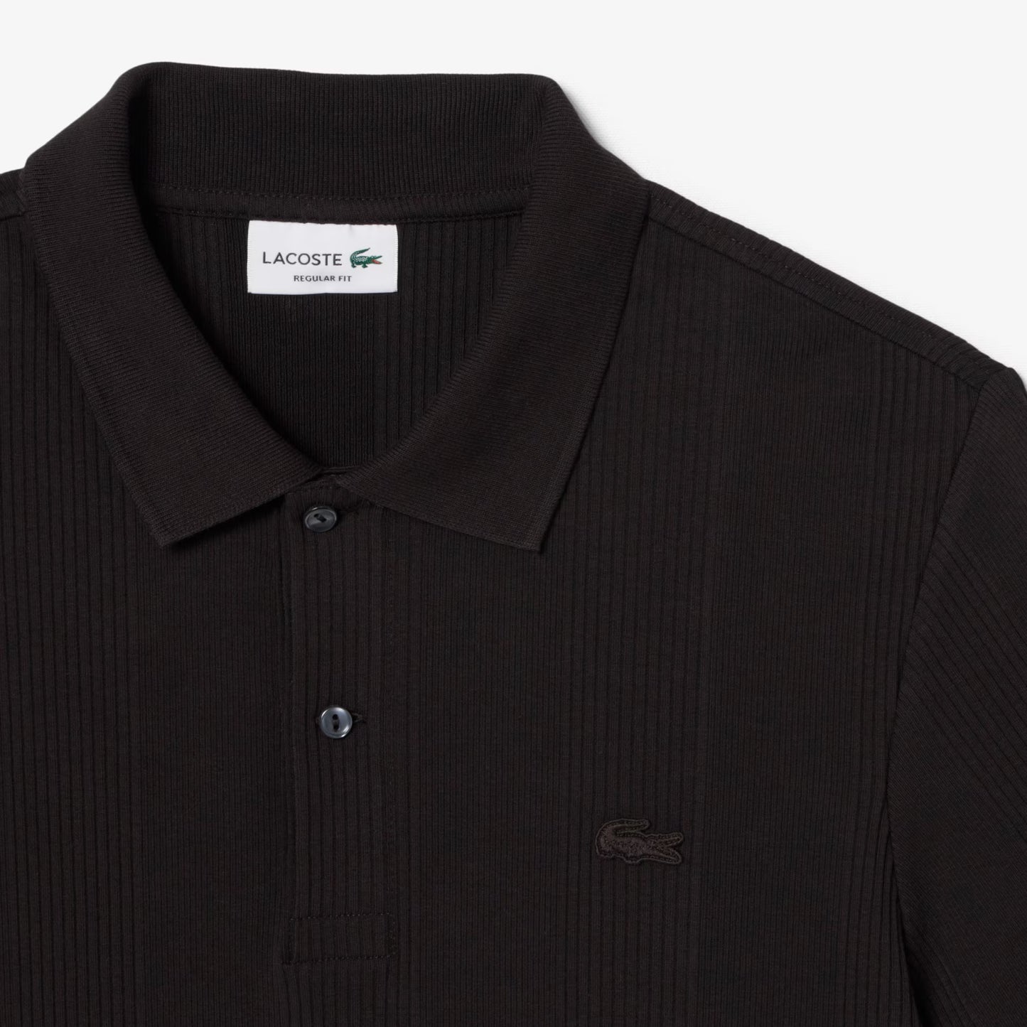 Polo en maille côtelée coupe droite
